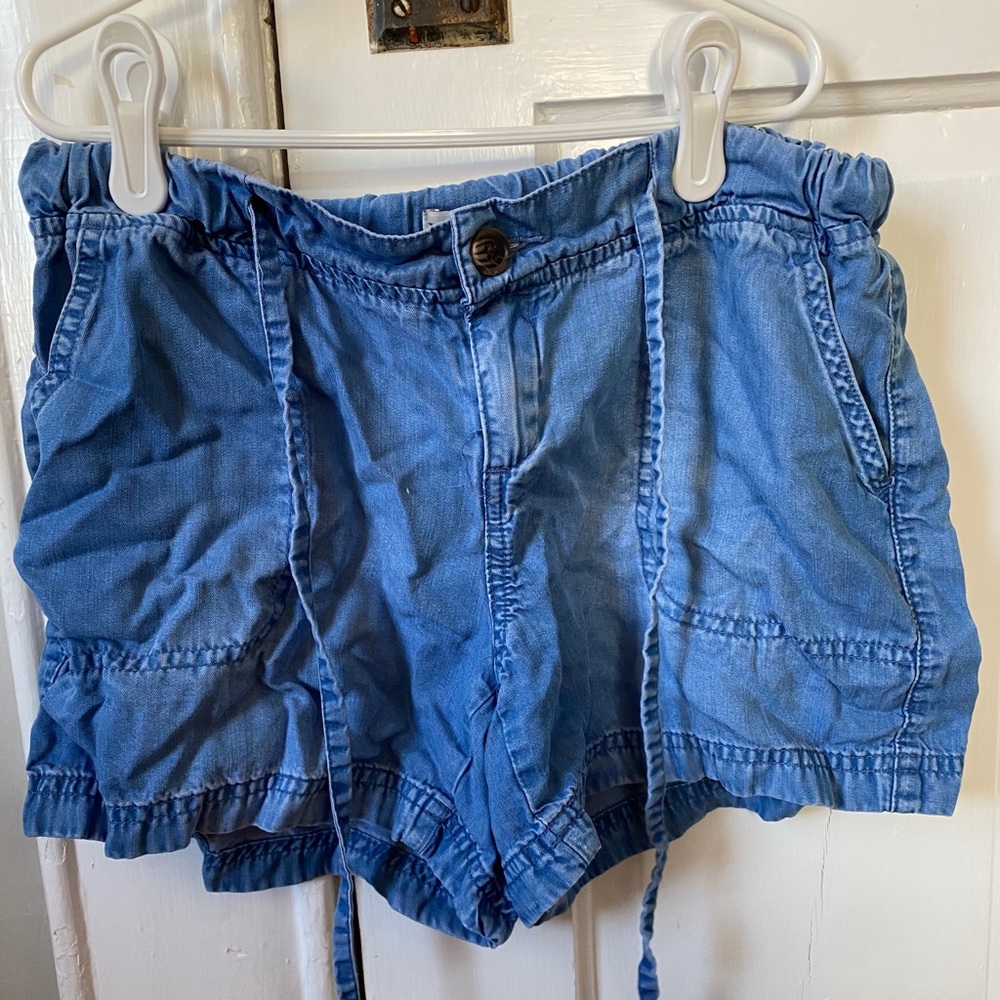 faux denim shorts